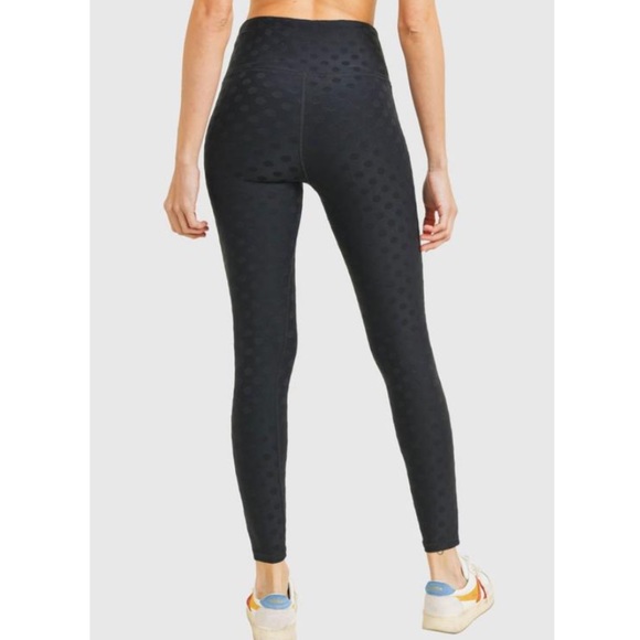 High-Rise Polka Dot Leggings Athletic Mono B - Picture 4 of 6